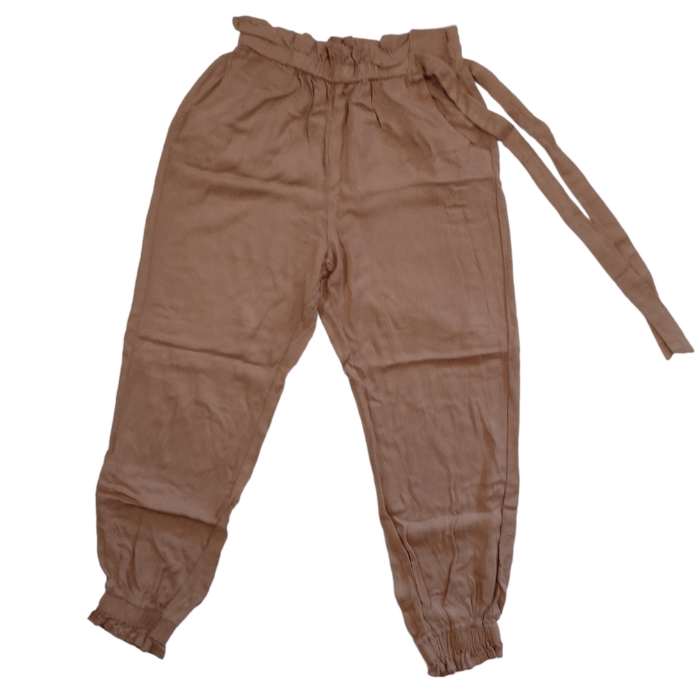 New Look Tan Paperbag Waist Pants